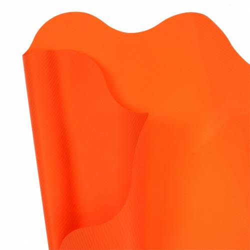 Floristik24 Rondella manžetė oranžinė dryžuota Ø60cm 50p