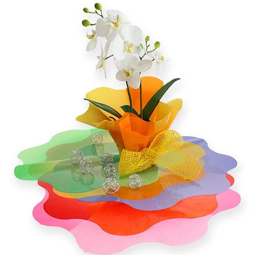 Floristik24 Gėlių manžetė Ø40cm raudona 50vnt