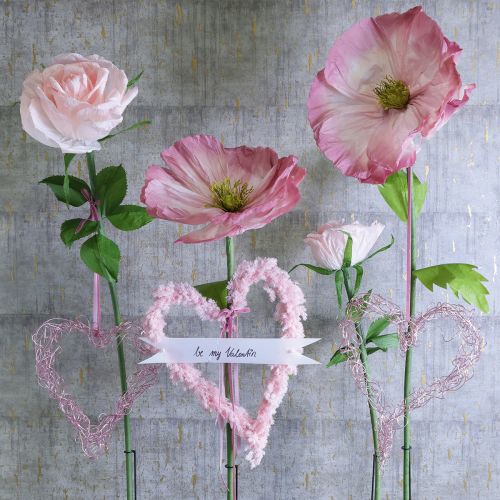 daiktų Dirbtinė rožė elegantiškam ir žavingam interjero dekoravimui, 92 cm