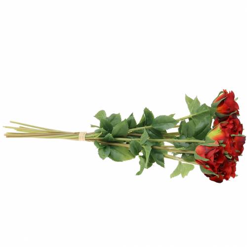 Floristik24 Rožė raudona 42cm 12vnt
