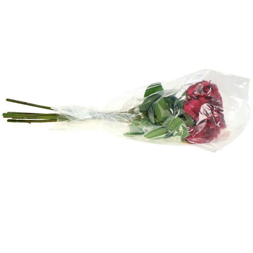 Floristik24 Rožė raudona 44cm 6vnt
