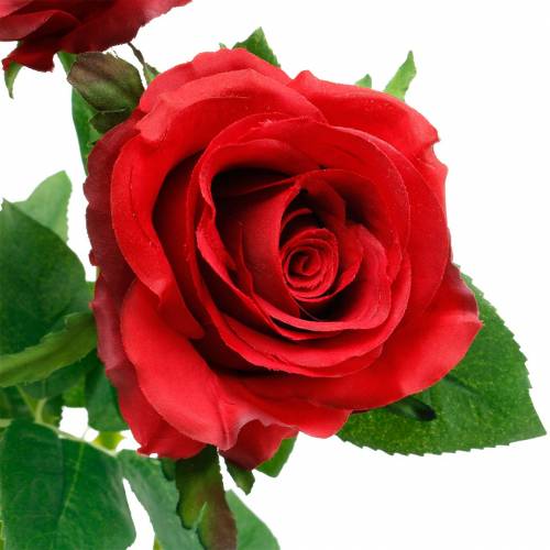 daiktų Raudonos rožės dirbtinės rožės šilkinės gėlės 3vnt