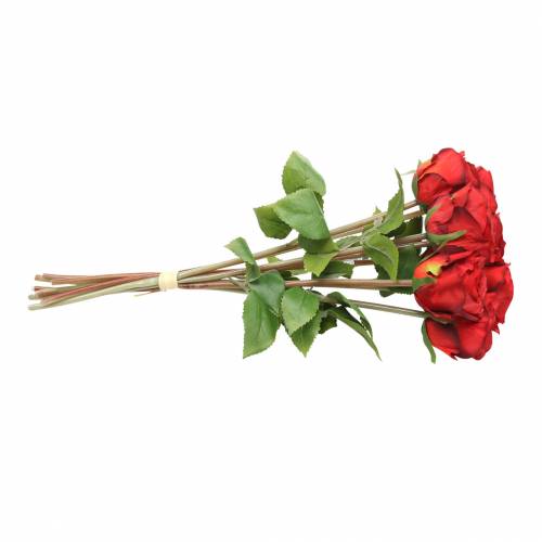 daiktų Rožė kekėje dirbtinė raudona 36cm 8 vnt