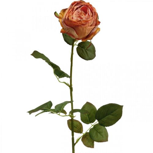 Dirbtinė rožė oranžinė, dirbtinė rožė, dekoratyvinė rožė L74cm Ø7cm