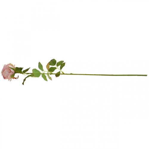 Floristik24 Deco rožė rožinė, gėlių dekoracija, dirbtinė rožė L74cm Ø7cm