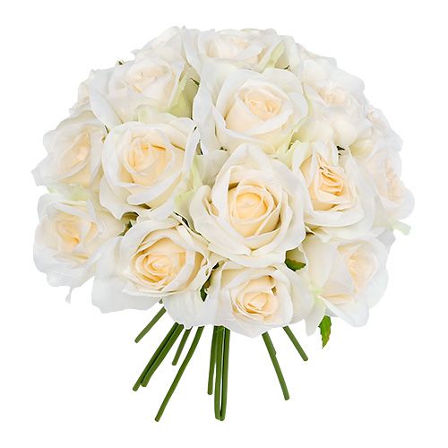Rožių puokštė balta Ø26cm