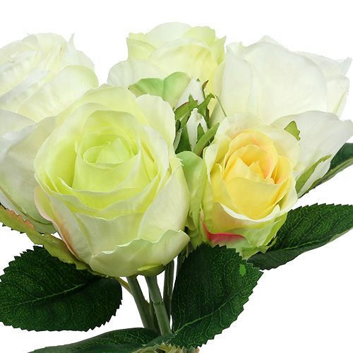daiktų Rožių kekė baltai žalia Ø15cm L25cm