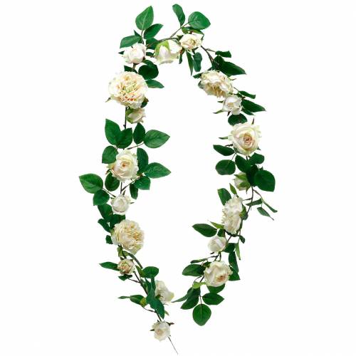Floristik24 Romantiška rožių girlianda Šilkinė gėlė Dirbtinė rožių vynmedis 160cm