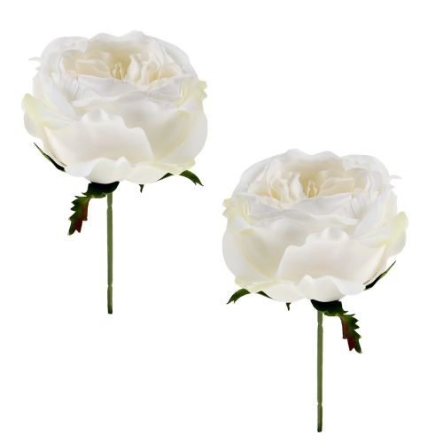 daiktų Rožės žiedas baltas 17cm 4 vnt