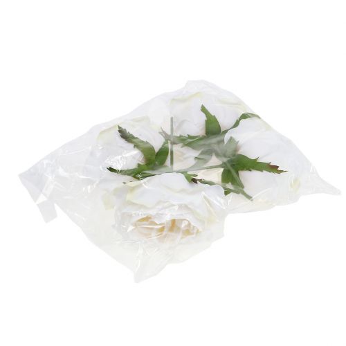 daiktų Rožės žiedas baltas 17cm 4 vnt