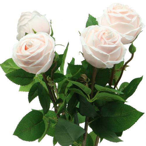 Floristik24 Rožių puokštė švelniai rožinė 65cm 4 vnt