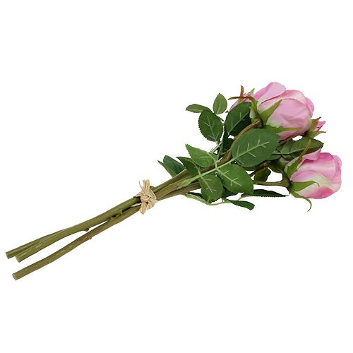 Floristik24 Rožių puokštė senai rožinė 40cm