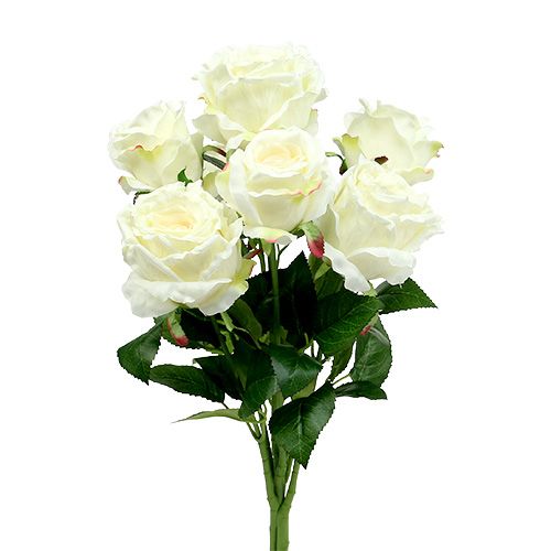 Rožių puokštė balta, kreminė 55cm