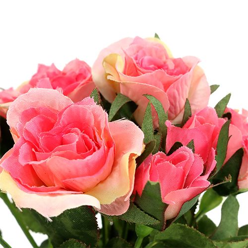 Rožių puokštė rožinės spalvos L26cm 3vnt