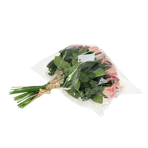 Floristik24 Rožių puokštė rožinės spalvos L26cm 3vnt