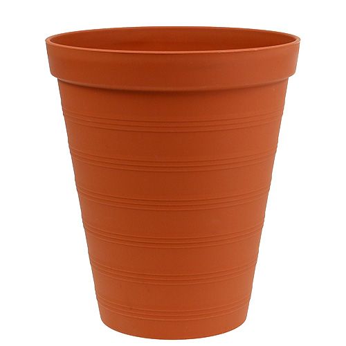 Floristik24 Rožių vazonas plastikinis 19cm terakotos 1 vnt