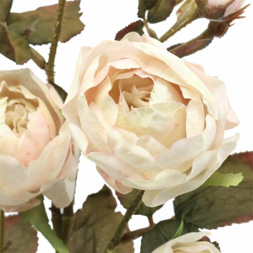 daiktų Dirbtinė rožės šakelė kreminė balta 76cm