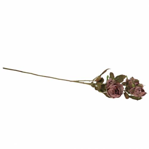 Floristik24 Dirbtinė rožės šakelė violetinė 76cm