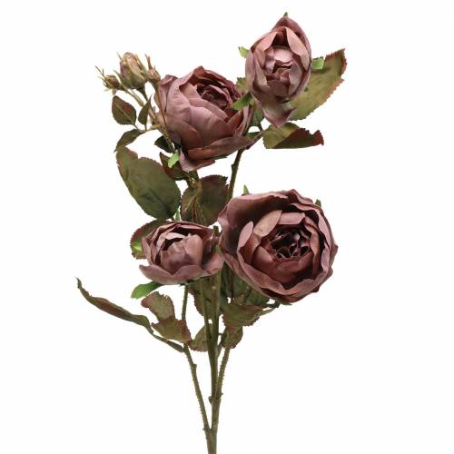 Floristik24 Dirbtinė rožės šakelė violetinė 76cm