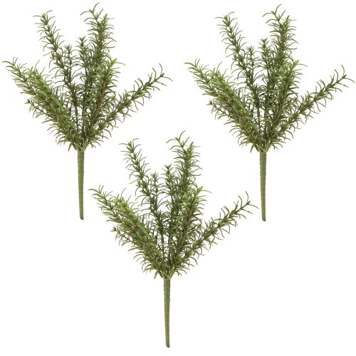 daiktų Rozmarino dirbtinės žolės su 8 šakomis ir stiebu 32cm 3 vnt