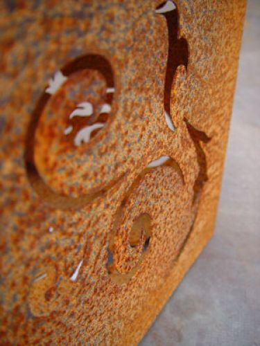 Floristik24 Barokinis kubas iš surūdijusio metalo, 26 cm x 26 cm