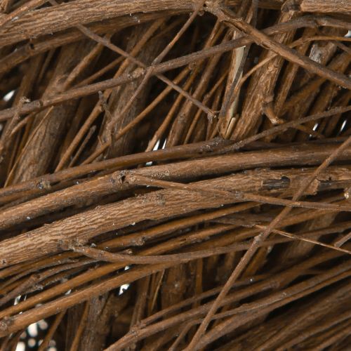 daiktų Kaimiškas vainikas guobos natūralus dekoratyvinis vainikas iš šakų Ø30cm