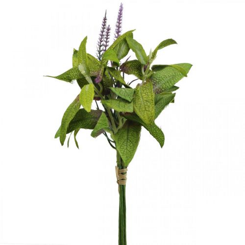 daiktų Dirbtinė šalavijų kekė, šilkinės gėlės, šalavijų šakelės dirbtinė violetinė L26cm 4vnt