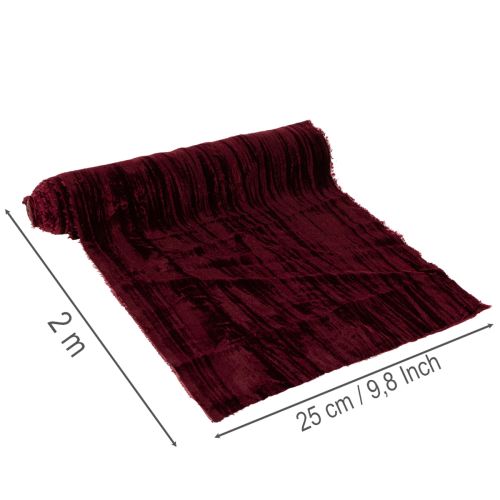 Aksominis kaspinas stalo dekoravimui ir rankdarbiams 25 cm 2 m | Floristik24.lt