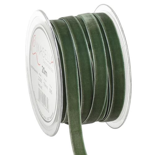 Aksominė juostelė dovanų juostelė dekoratyvinė juostelė žalia B10mm 20m