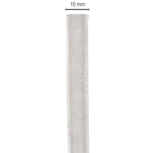 Aksominė dekoratyvinė juostelė ritinėlyje kūrybiškoms dekoracijoms, 10 mm pločio, 20 m ilgio | Floristik24.lt
