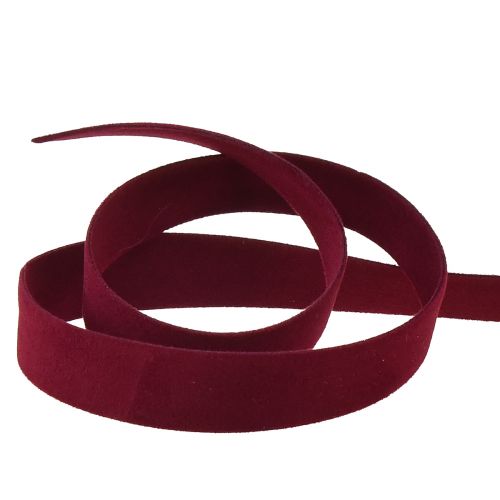 Floristik24 Aksominė juostelė Bordo dekoratyvinė juostelė dovanų juostelė W15mm L7m