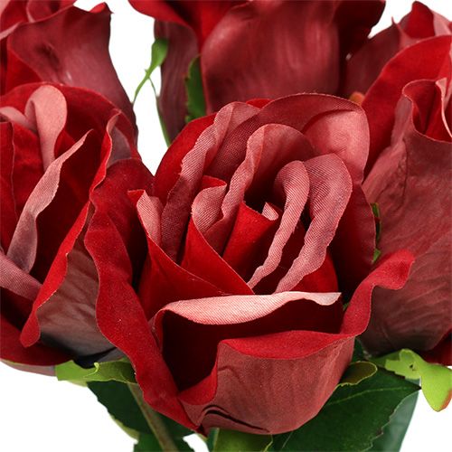 daiktų Aksominė rožė raudona Ø8cm L45cm 6vnt