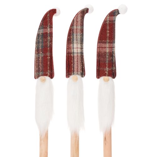 Kalėdinių elfų dekoratyviniai kuolai, Kalėdų Senelis su veltinio kepure, 58 cm, 6 vnt. pirkti | Floristik24.lt