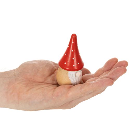 Mini nykštuko figūrėlė, musmirės formos stalo dekoracija, 10 cm, 6 vnt. | Floristik24.lt