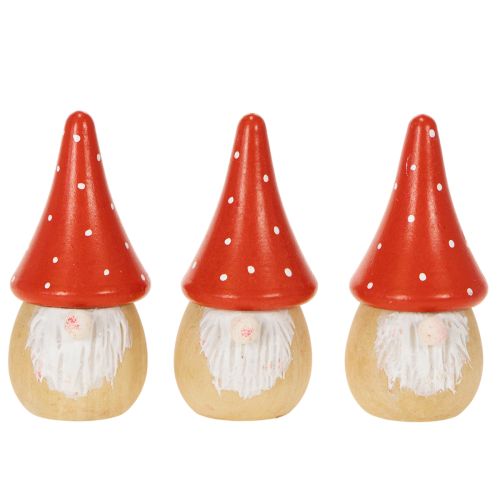 Mini nykštuko figūrėlė, musmirės formos stalo dekoracija, 10 cm, 6 vnt. | Floristik24.lt