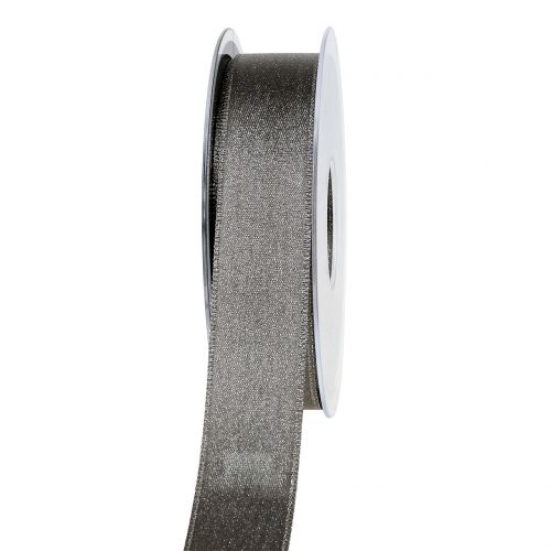 daiktų Satino juostelė su žėručio pilka 25mm 20m