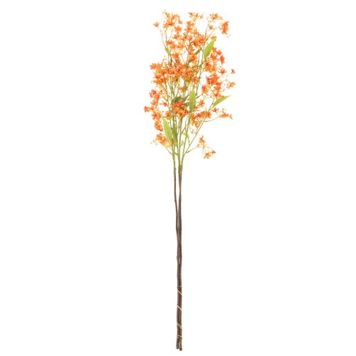 Dirbtinės gėlės orchidėjos šakelės oranžinės filigraninės kambario dekoracijos 110 cm 3 vnt. | Floristik24.lt