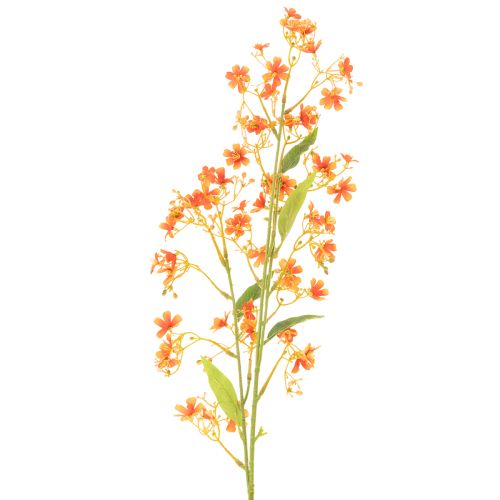 Dirbtinės gėlės orchidėjos šakelės oranžinės filigraninės kambario dekoracijos 110 cm 3 vnt. | Floristik24.lt