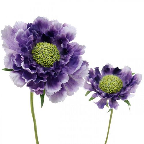 Skaudų dirbtinių gėlių violetinė kekė H64cm su 3vnt