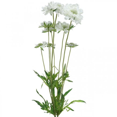 Floristik24 Niežais dirbtinė gėlė balta sodo gėlė H64cm kekė su 3 vnt