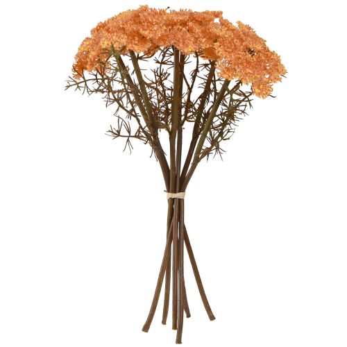 daiktų Dirbtinės kraujažolės gėlės Achillea dirbtinė oranžinė 30 cm 6 vnt.