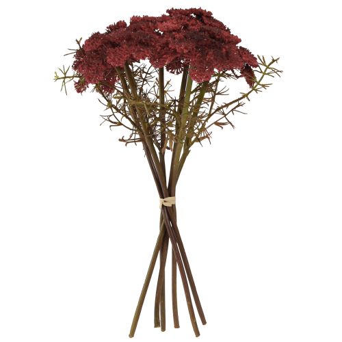 daiktų Dirbtinės kraujažolės gėlės, raudonos, dirbtinės Achillea, aukštis 30 cm, 6 vnt.