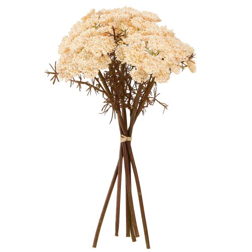 daiktų Dirbtinės kraujažolės kreminės spalvos dirbtinės Achillea gėlės 30cm 6 vnt.