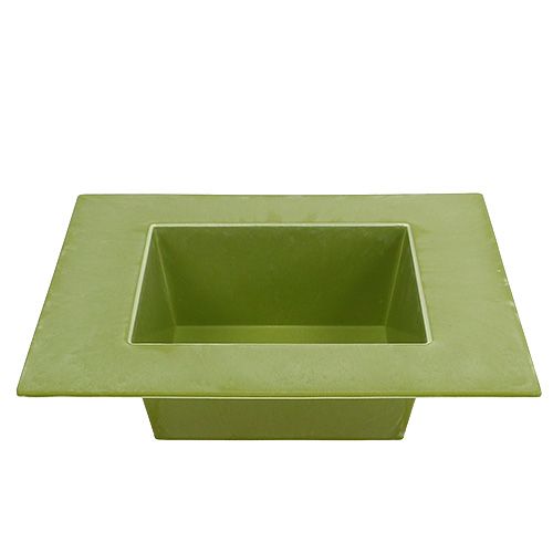 Floristik24 Kvadratinis dubuo šviesiai žalias 20cm x 20cm, 1vnt