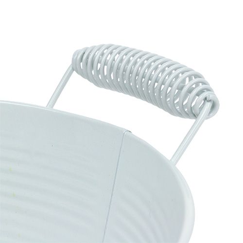 Floristik24 Dubuo baltas apvalus Ø22cm H9,5cm