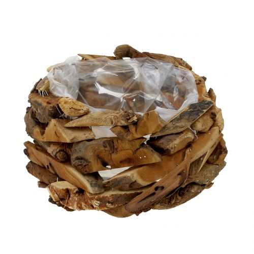 Floristik24 Medienos natūralaus dubuo gabalai Ø28cm H16cm