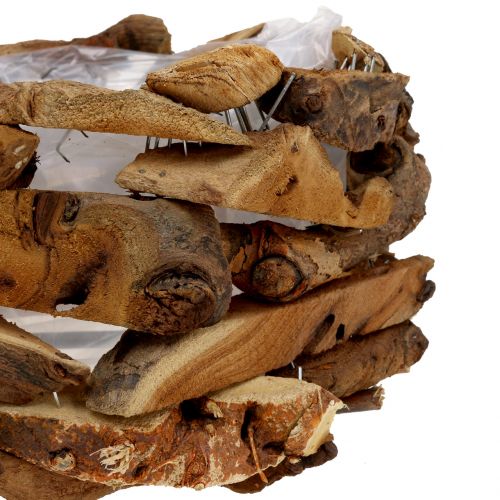 Floristik24 Medienos natūralaus dubuo gabalai Ø28cm H16cm