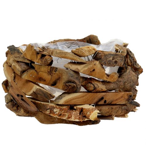 Floristik24 Medienos natūralaus dubuo gabalai Ø28cm H16cm