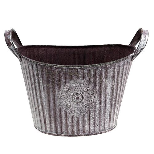 Floristik24 Dubuo ovalus 22cm x 16cm H15cm violetinis