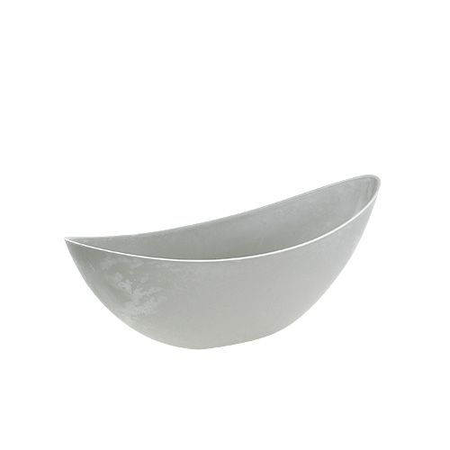 Floristik24 Dubuo ovalus pilkas 39cm x 13cm H13cm, 1vnt